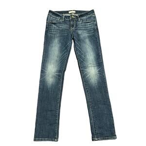 Bullhead Black Blue skinny jeans 7 short dark blue denim 7S